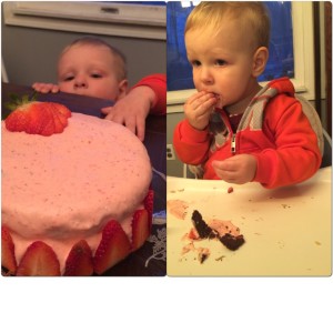 Baby Boy loves cake