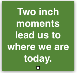 Don’t Let Fear Make You Miss Your 2 Inch Moment